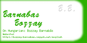 barnabas bozzay business card